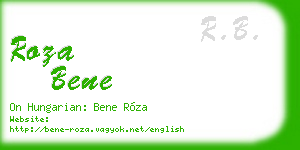 roza bene business card
